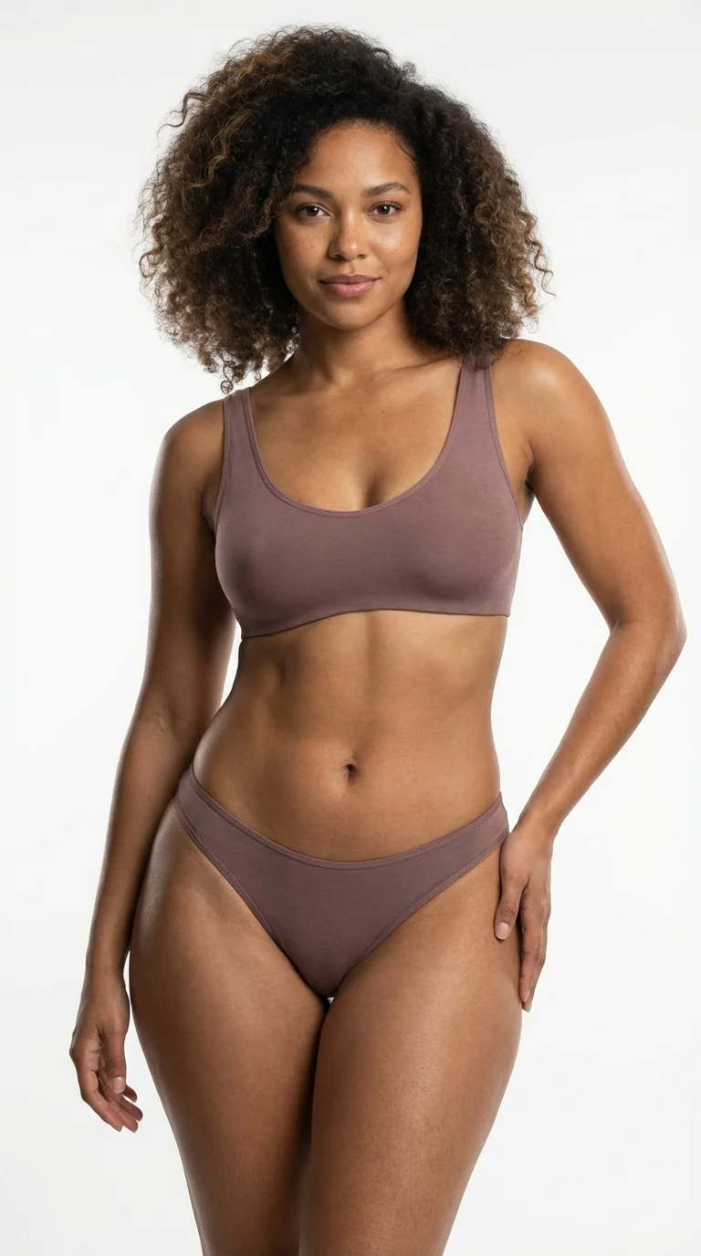 Nefes Alan Pamuklu Bikini Külot Vizon - Pamuklu Kumaş Detayı